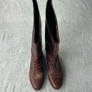 Cole Haan Tall Leather Laced Riding Boots 7
